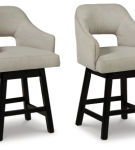 Signature Design by Ashley Tallenger Counter Height Bar Stool (Set of 2)-Linen