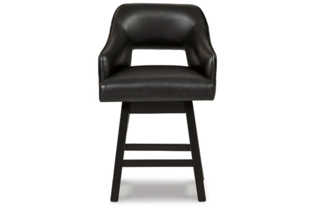 Signature Design by Ashley Tallenger Counter Height Bar Stool (Set of 2)-Black