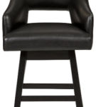 Signature Design by Ashley Tallenger Counter Height Bar Stool (Set of 2)-Black