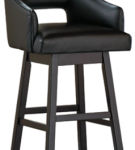 Signature Design by Ashley Tallenger Bar Height Bar Stool (Set of 2)-Black/Dar