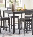 Signature Design by Ashley Bridson Counter Height Dining Table and Bar Stools