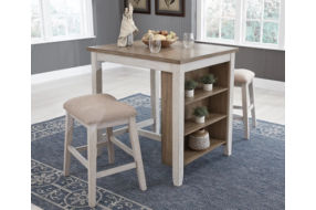 Signature Design by Ashley Skempton Counter Height Dining Table and Bar Stools