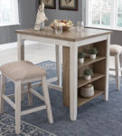 Signature Design by Ashley Skempton Counter Height Dining Table and Bar Stools