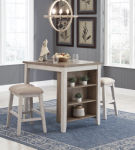 Signature Design by Ashley Skempton Counter Height Dining Table and Bar Stools