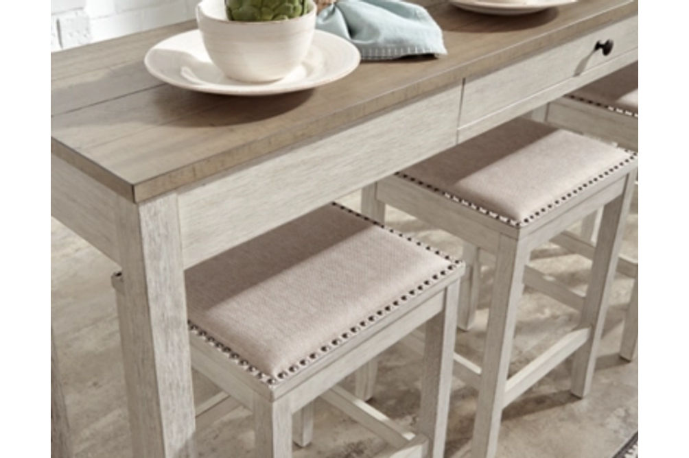 Signature Design by Ashley Skempton Counter Height Dining Table and 3 Bar Stools
