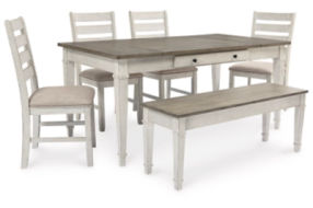 Signature Design by Ashley Skempton Dining Table, 4 Chairs, and Bench