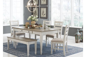 Signature Design by Ashley Skempton Dining Table, 4 Chairs, and Bench