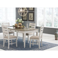 Signature Design by Ashley Skempton Dining Table and 4 Chairs-Two-tone