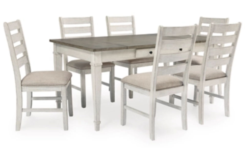 Signature Design by Ashley Skempton Dining Table and 6 Chairs-Two-tone