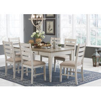 Signature Design by Ashley Skempton Dining Table and 6 Chairs-Two-tone