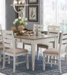 Signature Design by Ashley Skempton Dining Table and 6 Chairs-Two-tone