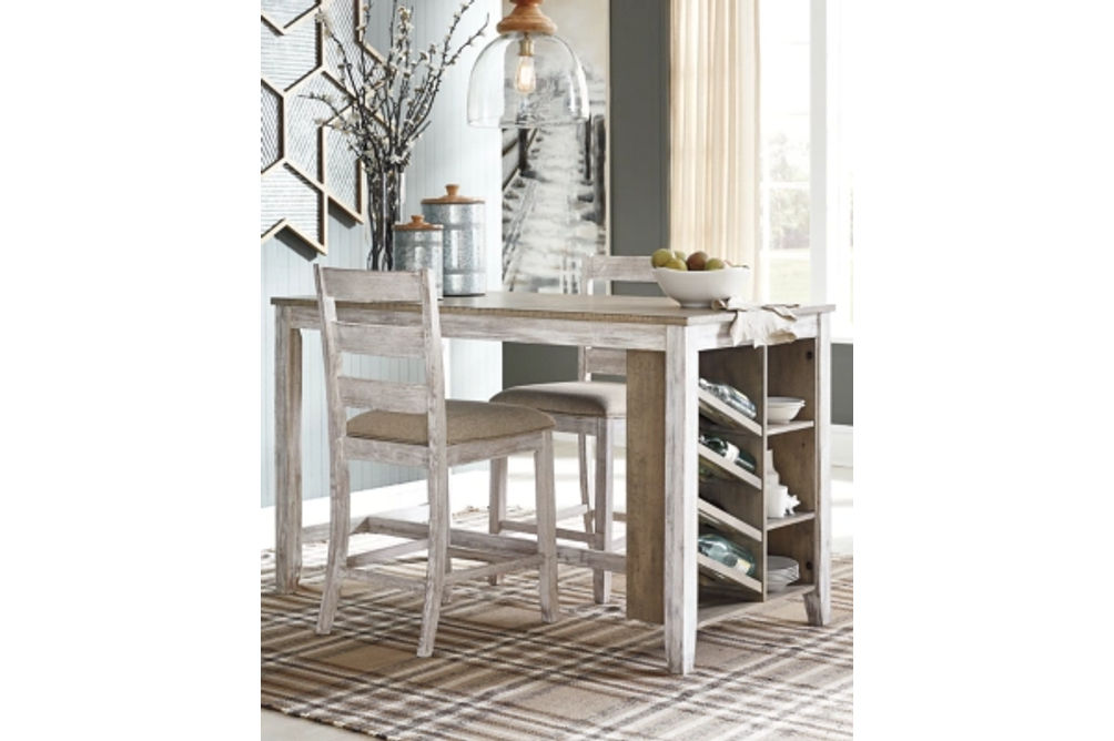 Signature Design by Ashley Skempton Counter Height Dining Table and 2 Barstools