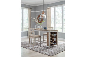 Signature Design by Ashley Skempton Counter Height Dining Table and 2 Barstools