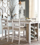 Signature Design by Ashley Skempton Counter Height Dining Table and 4 Barstools