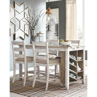 Signature Design by Ashley Skempton Counter Height Dining Table and 4 Barstools