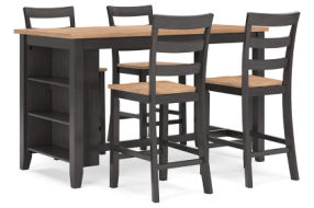 Signature Design by Ashley Gesthaven Counter Height Dining Table and 4 Barstoo