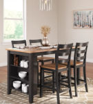 Signature Design by Ashley Gesthaven Counter Height Dining Table and 4 Barstoo