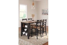 Signature Design by Ashley Gesthaven Counter Height Dining Table and 4 Barstoo