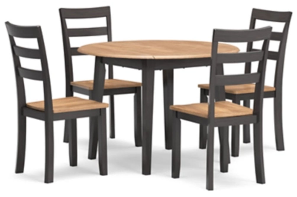 Signature Design by Ashley Gesthaven Dining Table and 4 Chairs-Natural/Brown