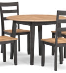 Signature Design by Ashley Gesthaven Dining Table and 4 Chairs-Natural/Brown