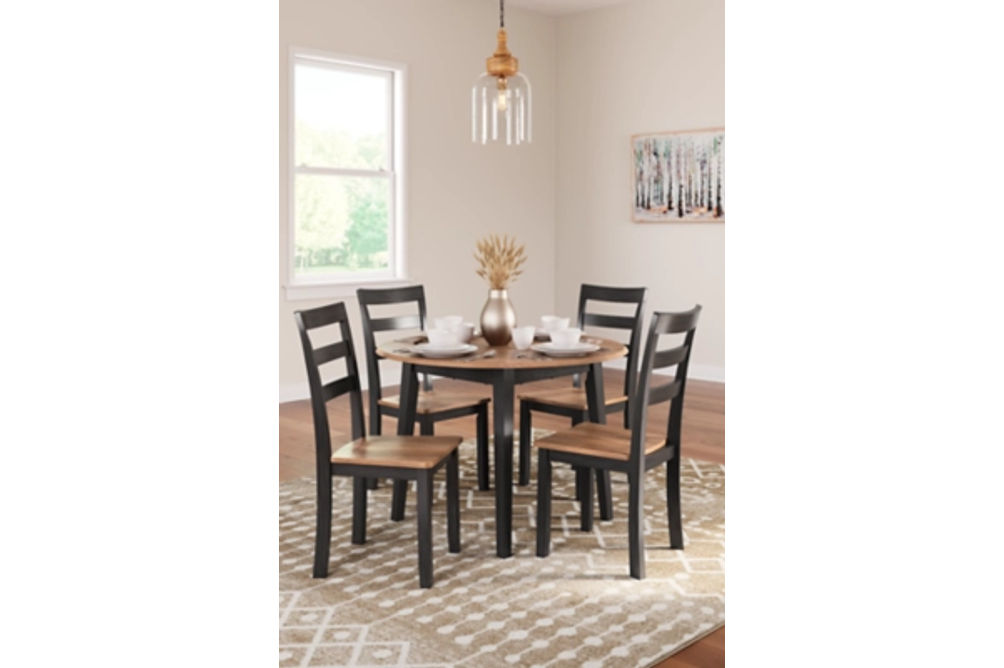 Signature Design by Ashley Gesthaven Dining Table and 4 Chairs-Natural/Brown