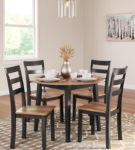 Signature Design by Ashley Gesthaven Dining Table and 4 Chairs-Natural/Brown