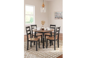 Signature Design by Ashley Gesthaven Dining Table and 4 Chairs-Natural/Brown