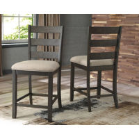 Signature Design by Ashley Rokane Counter Height Bar Stool (Set of 2)-Light Br