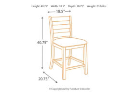 Signature Design by Ashley Rokane Counter Height Dining Table and 4 Barstools