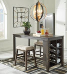 Rokane Counter Height Dining Table and 2 Barstools