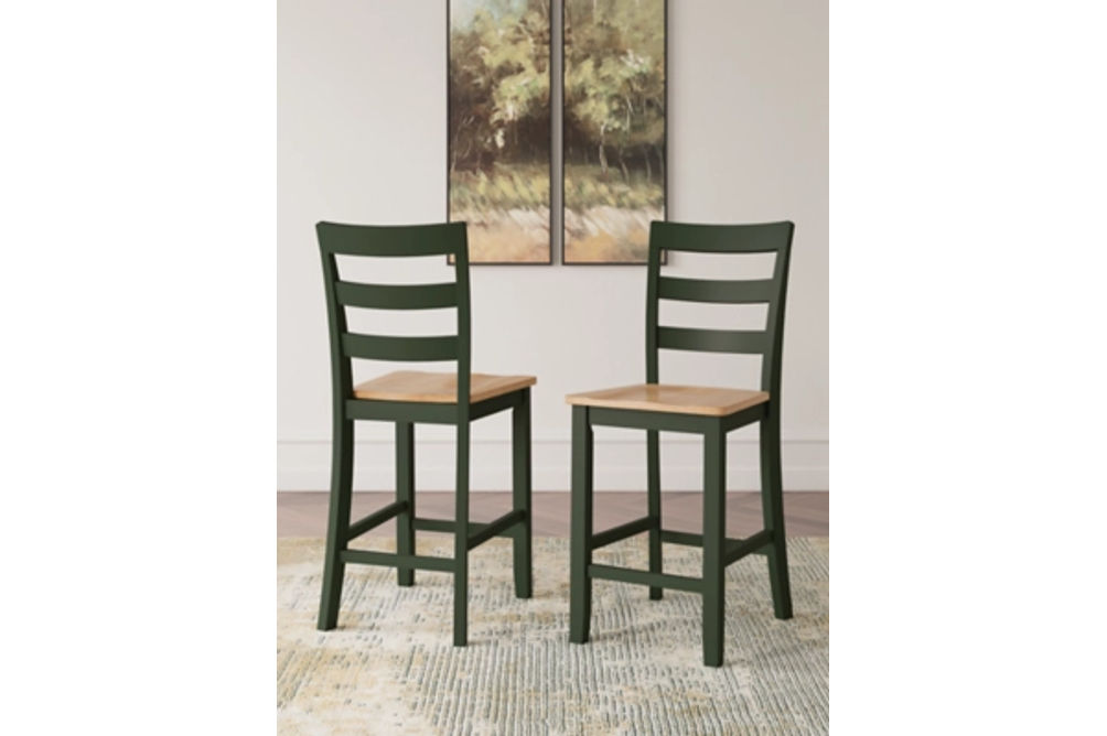 Signature Design by Ashley Gesthaven Counter Height Barstool (Set of 2)-Natura