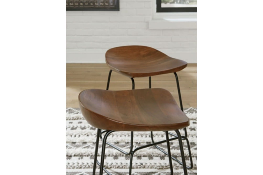 Signature Design by Ashley Wilinruck Counter Height Stool (Set of 3)-Brown/Bla