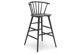 Signature Design by Ashley Otaska Bar Height Stool (Set of 2)-Black