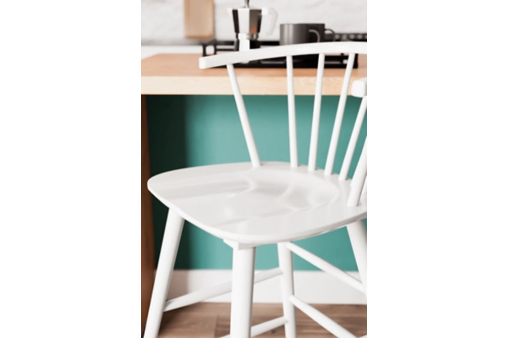Signature Design by Ashley Grannen Bar Height Stool (Set of 2)-White