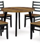 Signature Design by Ashley Blondon Dining Table and 4 Chairs (Set of 5)-Brown/