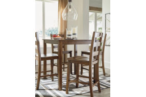 Hazelteen Counter Height Dining Table and Bar Stools (Set of 5)