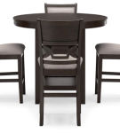 Langwest Counter Height Dining Table and 4 Barstools (Set of 5)-Brown