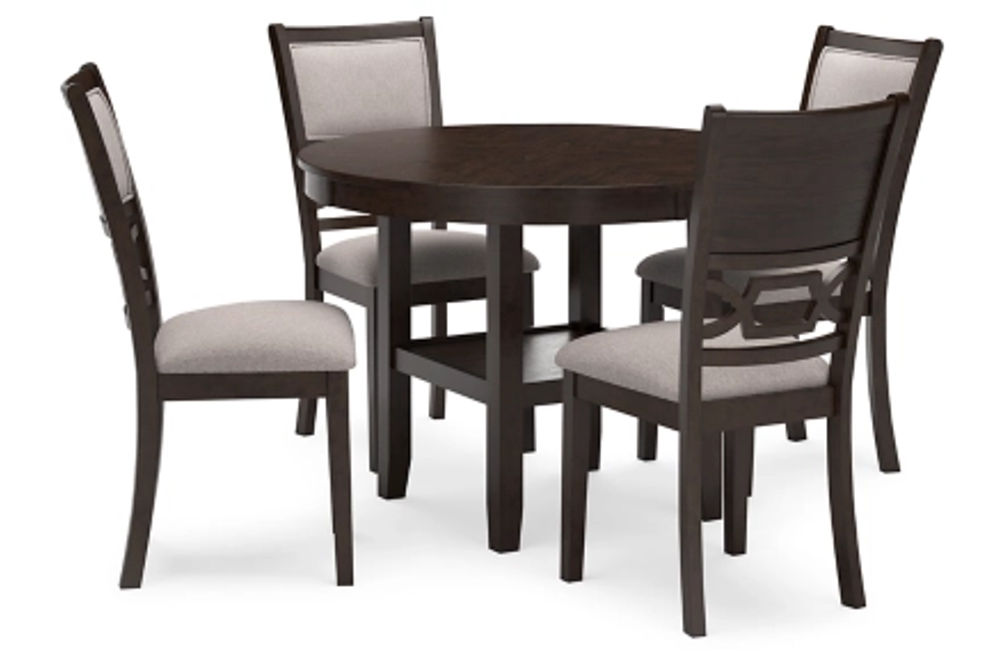 Signature Design by Ashley Langwest Dining Table and 4 Chairs (Set of 5)