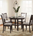 Signature Design by Ashley Langwest Dining Table and 4 Chairs (Set of 5)