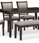 Signature Design by Ashley Langwest Dining Table and 4 Chairs and Bench (Set o