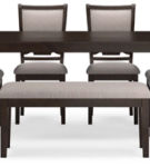 Signature Design by Ashley Langwest Dining Table and 4 Chairs and Bench (Set o