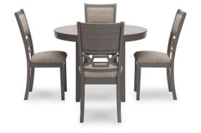 Signature Design by Ashley Wrenning Dining Table and 4 Chairs (Set of 5)