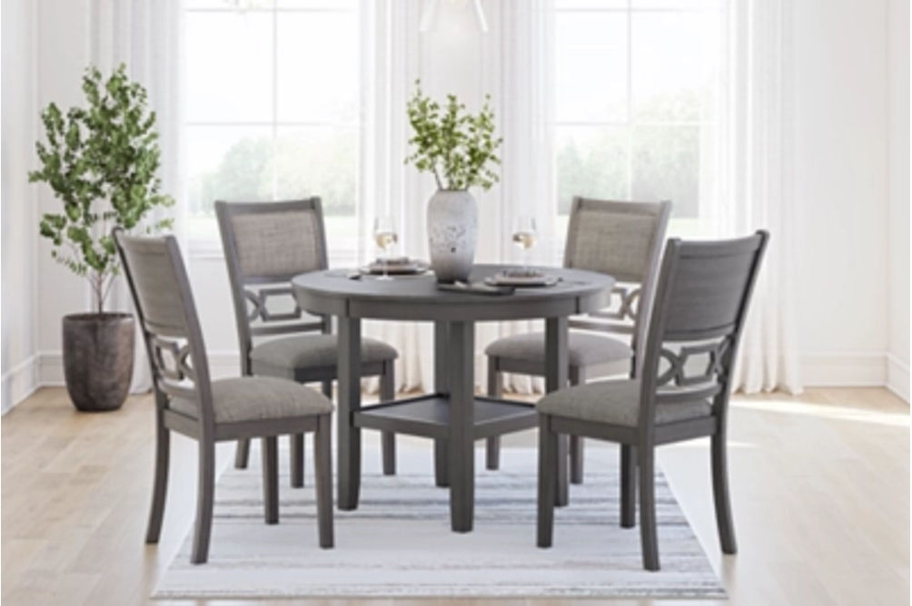 Signature Design by Ashley Wrenning Dining Table and 4 Chairs (Set of 5)