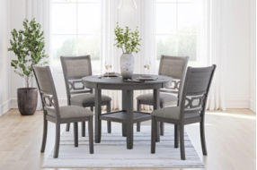 Signature Design by Ashley Wrenning Dining Table and 4 Chairs (Set of 5)