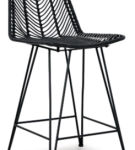 Signature Design by Ashley Angentree Counter Height Bar Stool (Set of 2)-Black