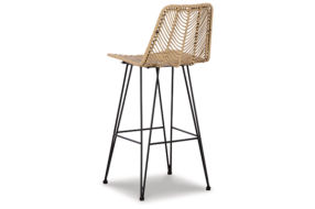 Signature Design by Ashley Angentree Bar Height Bar Stool (Set of 2)-Natural/B