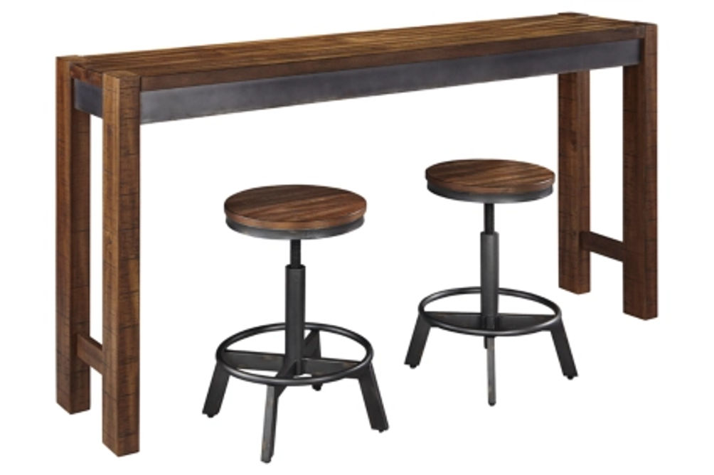 Signature Design by Ashley Torjin Counter Height Dining Table and 2 Barstools-