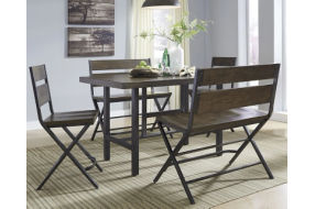 Signature Design by Ashley Kavara Counter Height Dining Table with 4 Barstools