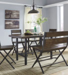 Signature Design by Ashley Kavara Counter Height Dining Table with 4 Barstools