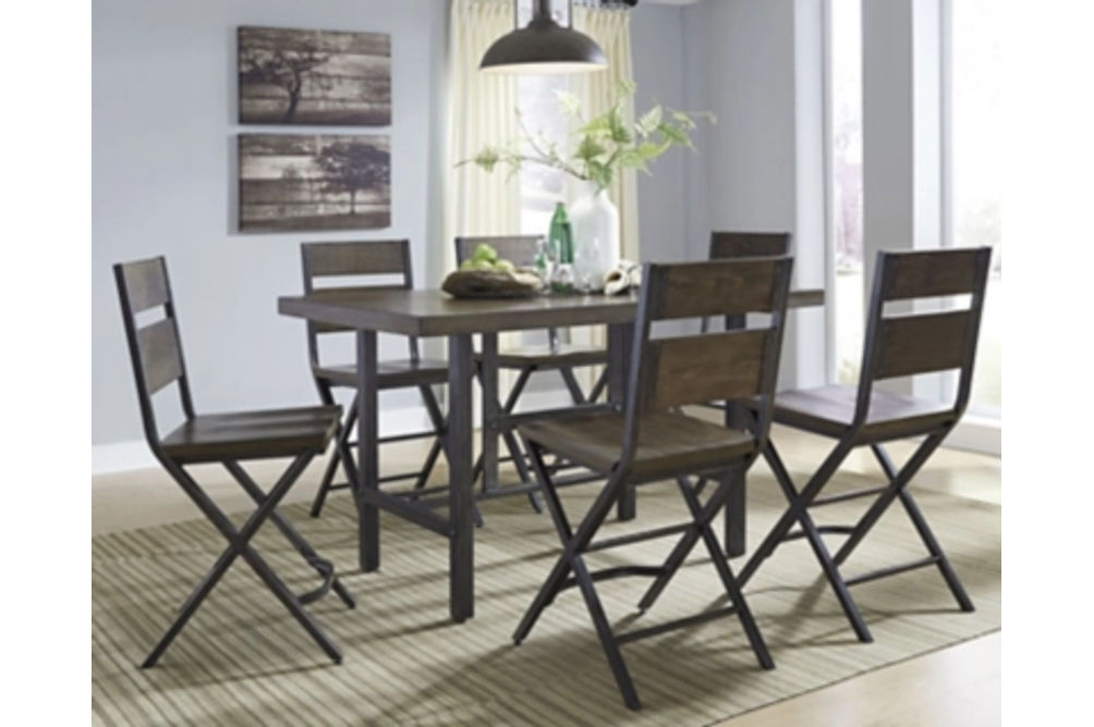 Signature Design by Ashley Kavara Counter Height Dining Table with 4 Barstools